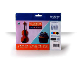 BROTHER LC127XL Black & Tri-Colour Ink Cartridge - Multipack